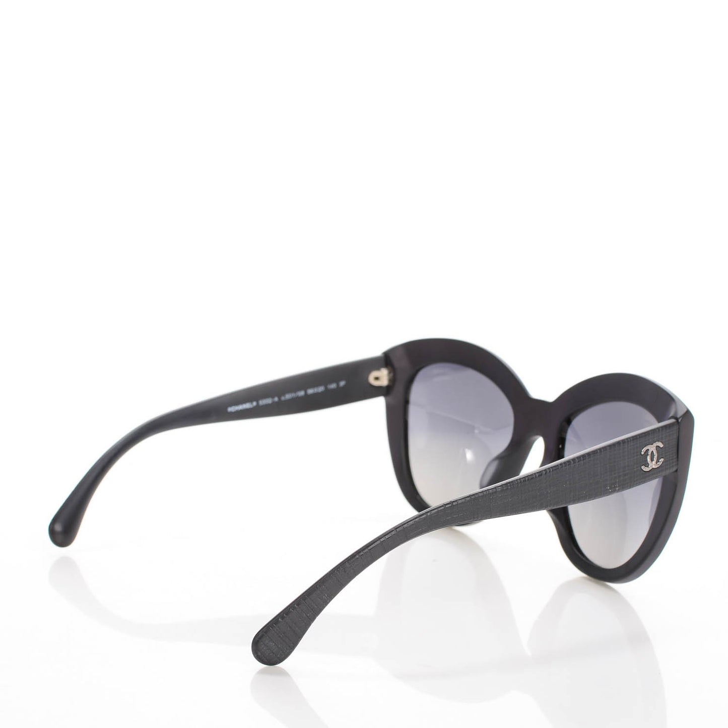 Tweed Effect CC Polarized Butterfly Signature Sunglasses 5332-A Black