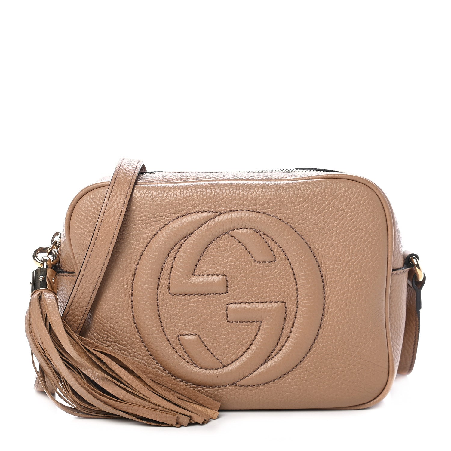 Gucci Pebbled Calfskin Small Soho Disco Bag Camelia 1 of 9