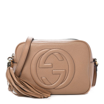 Gucci Pebbled Calfskin Small Soho Disco Bag Camelia 1 of 9