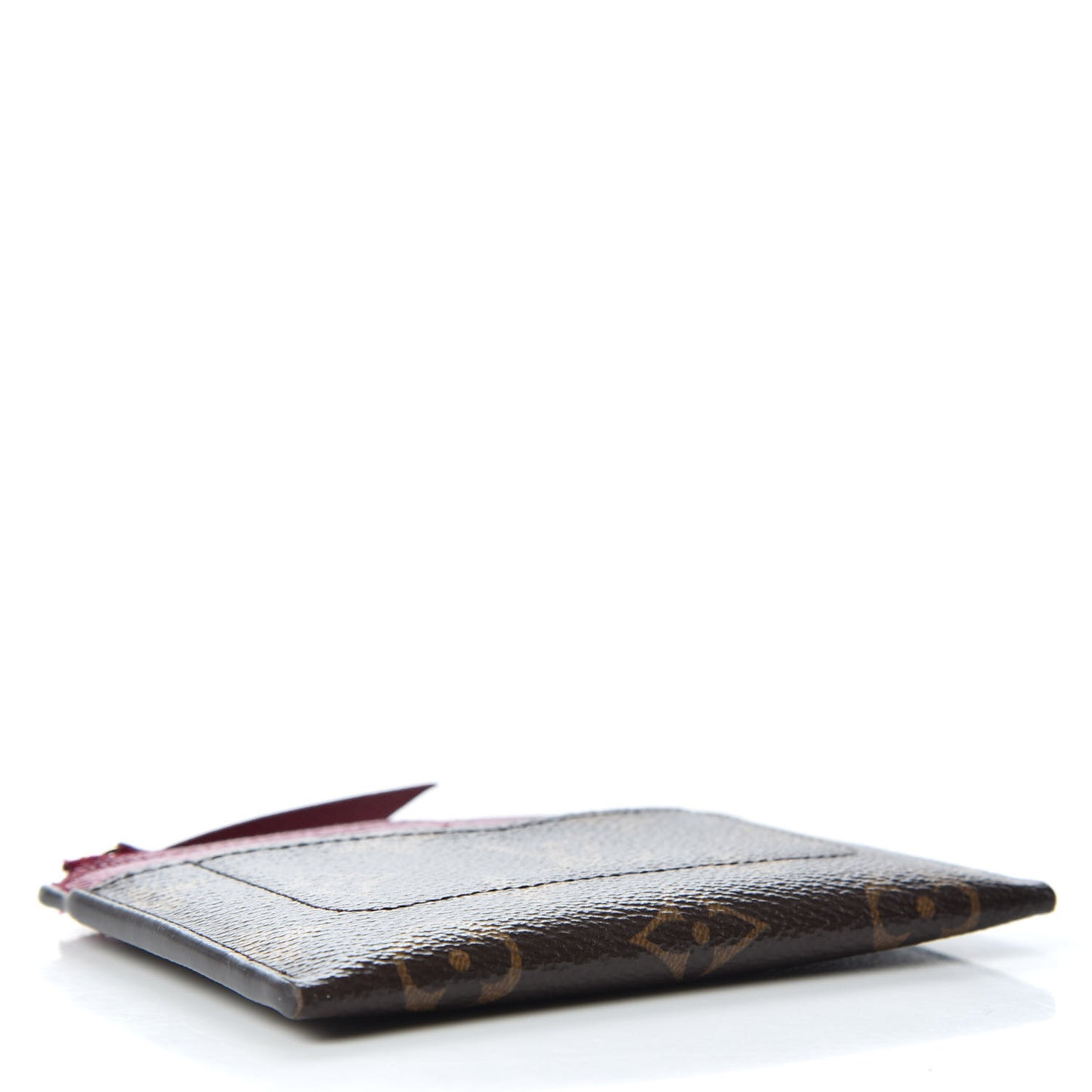 Monogram Zipped Card Holder Fuchsia