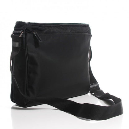 Prada Tessuto Nylon Saffiano Flat Messenger Bag Black 3 of 18