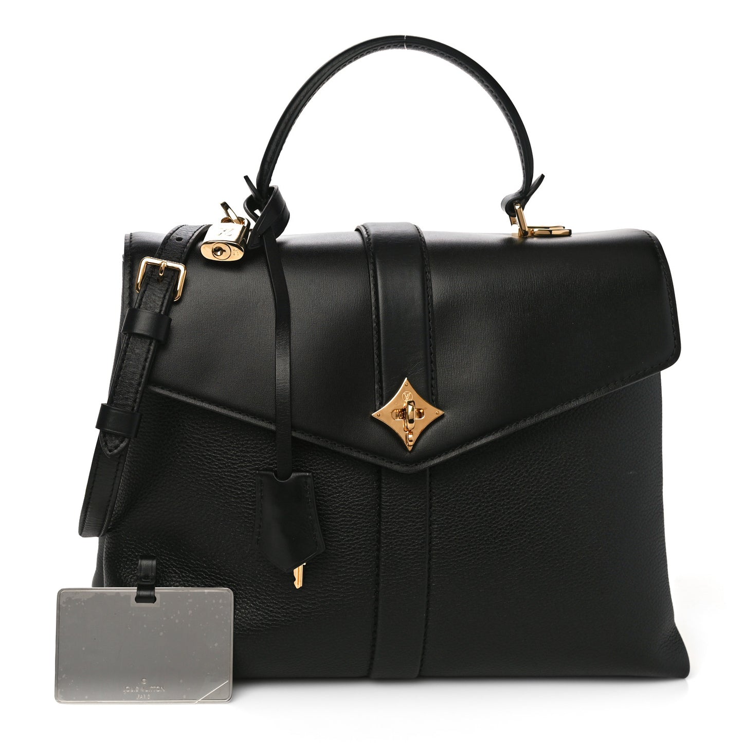 Grained Smooth Calfskin Rose Des Vents MM Black