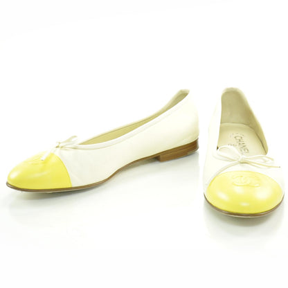 Chanel Leather Cap Toe Ballet Flats 39 1 of 7
