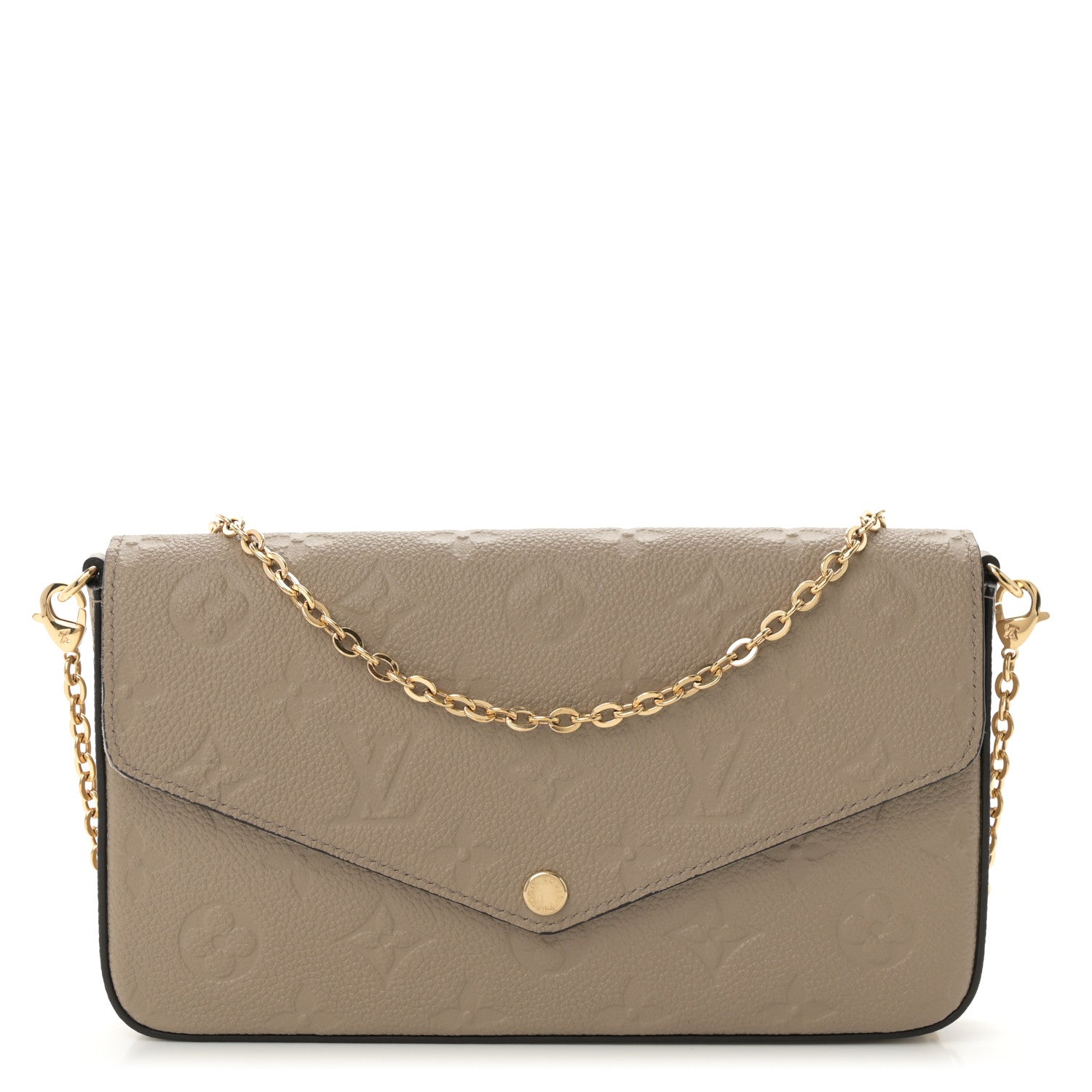 Louis Vuitton Empreinte Pochette Felicie Chain Wallet Tourterelle 1 of 10