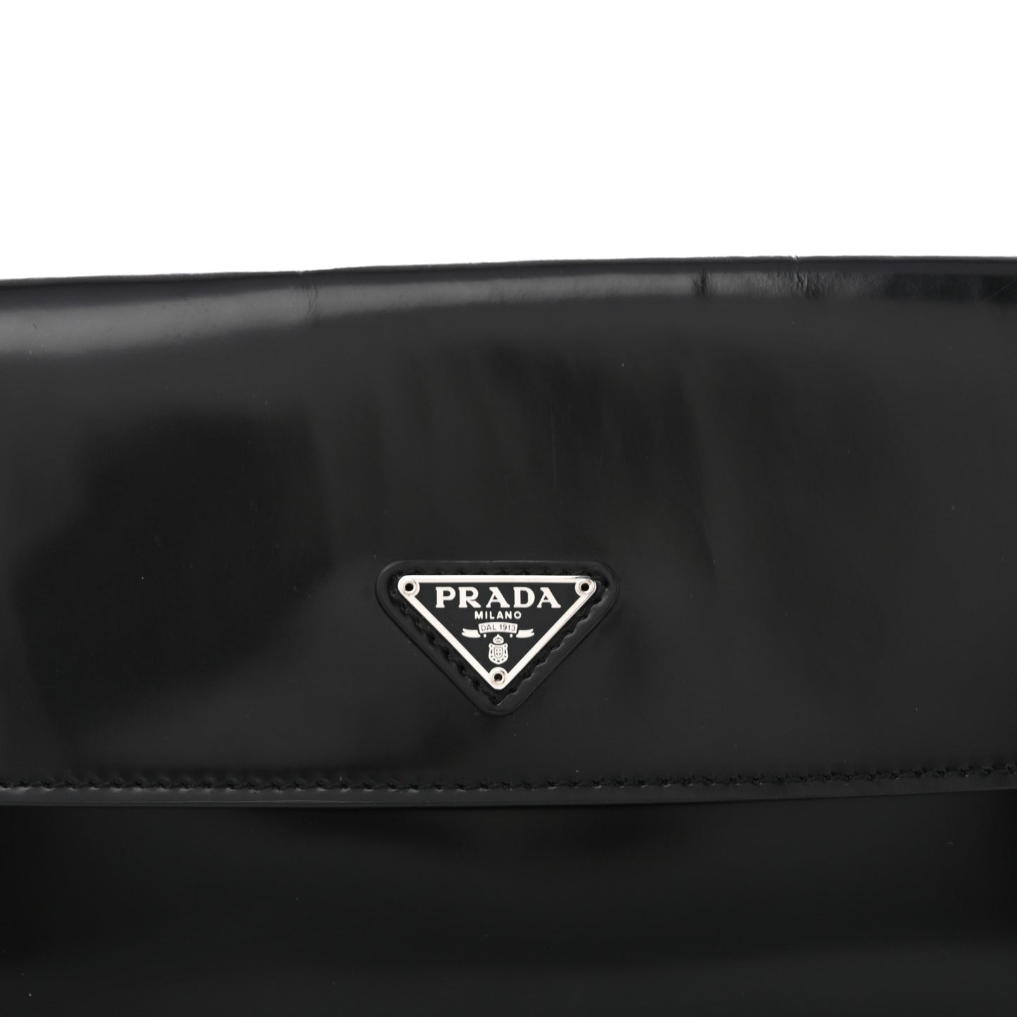 Spazzolato Cleo Flap Shoulder Bag Black