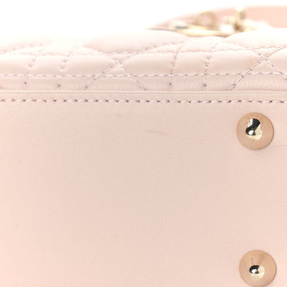 Christian Dior Lambskin Cannage Small Lady Dior Pink 10 of 15