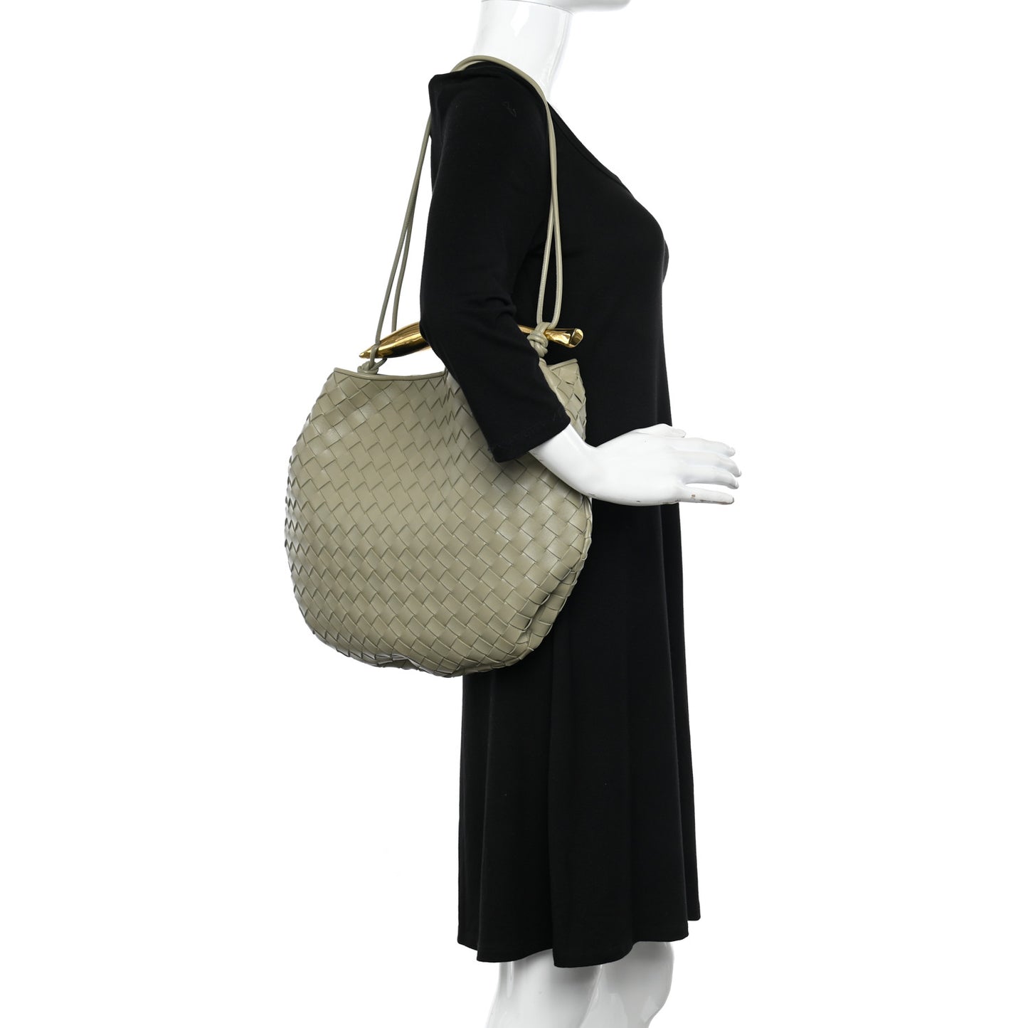 Nappa Intrecciato Medium Sardine Bag Travertine
