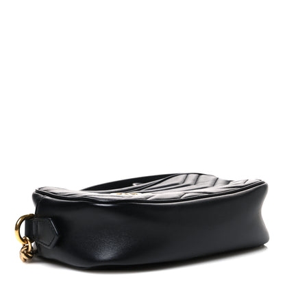 Gucci Calfskin Matelasse Mini GG Marmont Chain Shoulder Bag Black 4 of 10