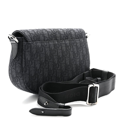 Christian Dior Oblique Saddle Messenger Pouch Blue Black 3 of 10
