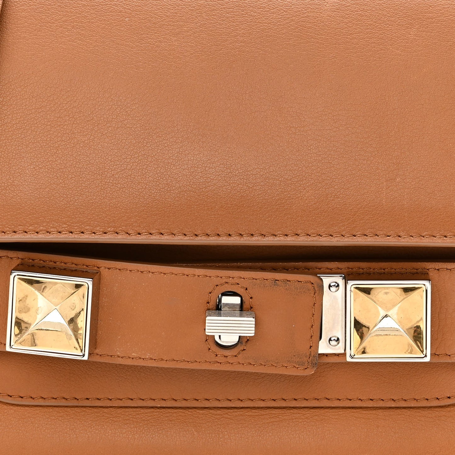 Smooth Calfskin Mini PS11 Classic Shoulder Bag Caramel