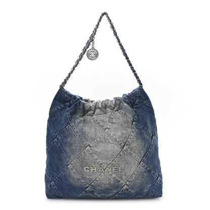 Chanel Denim Quilted Chanel 22 Blue 1 of 11