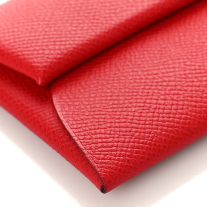 Hermes Epsom Bastia Coin Purse Rouge Casaque 7 of 8