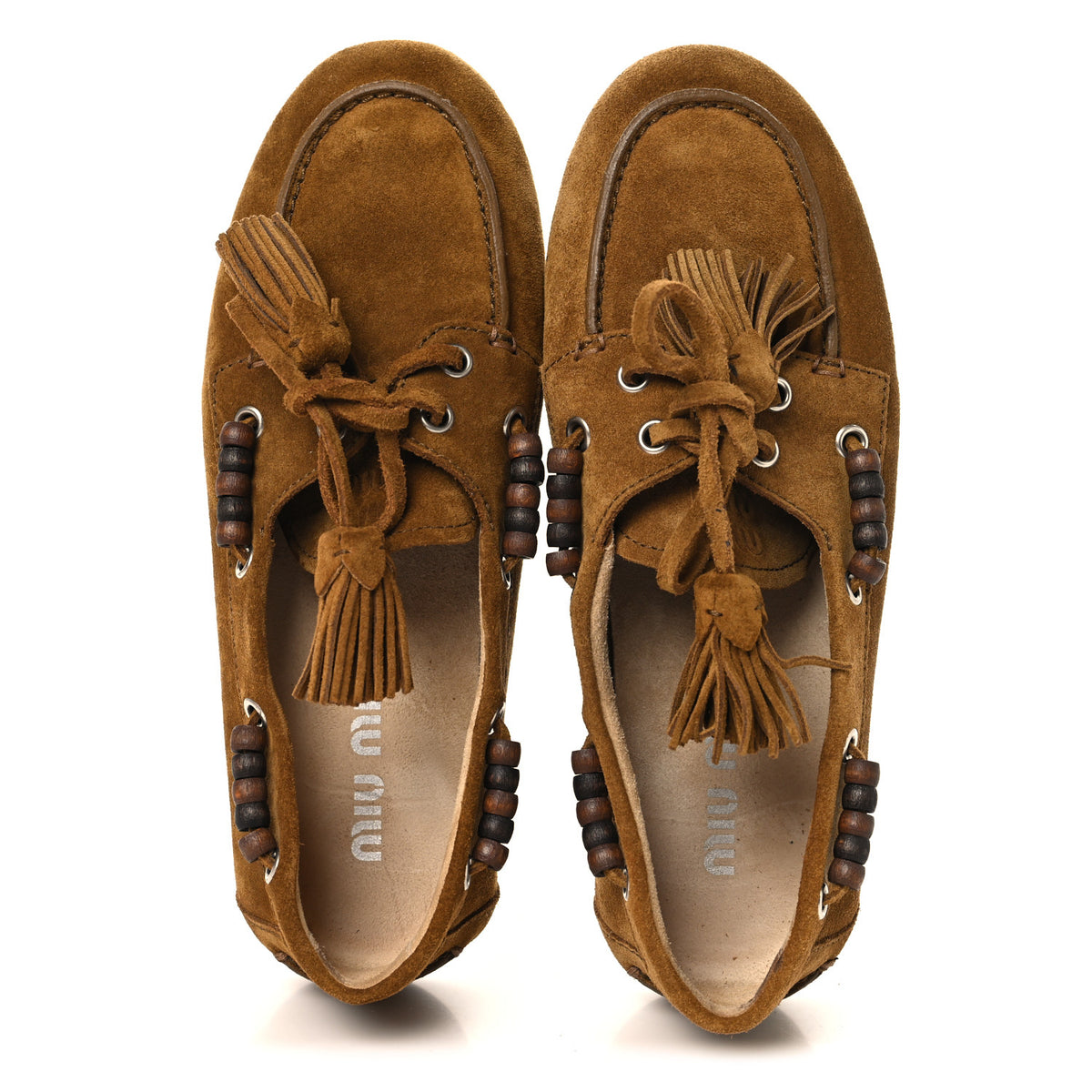 Scamosciato Tassel Deck Shoes 38 Oliva