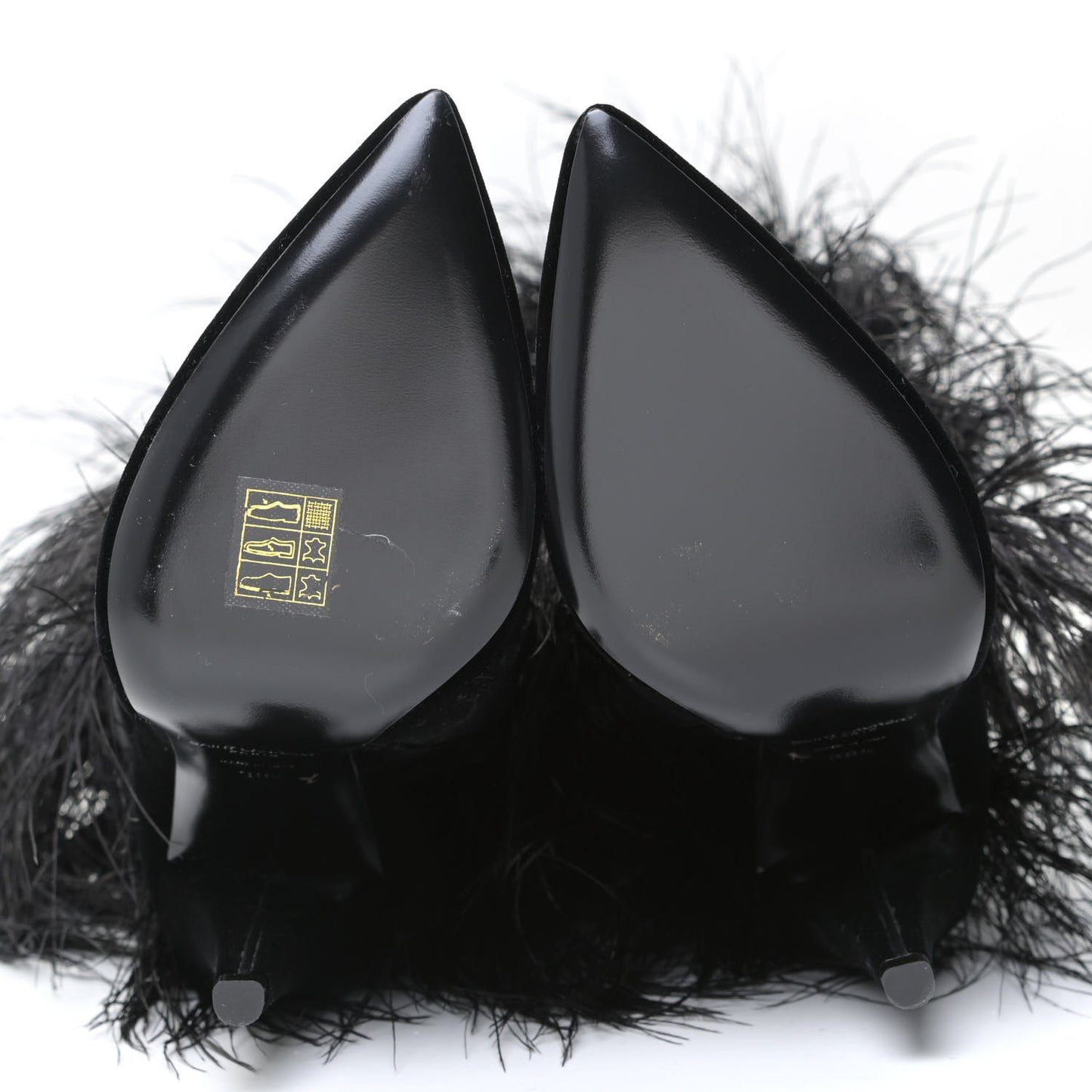 Velluto Master Ostrich Yeti 110 Over The Knee Boots 38.5 Black
