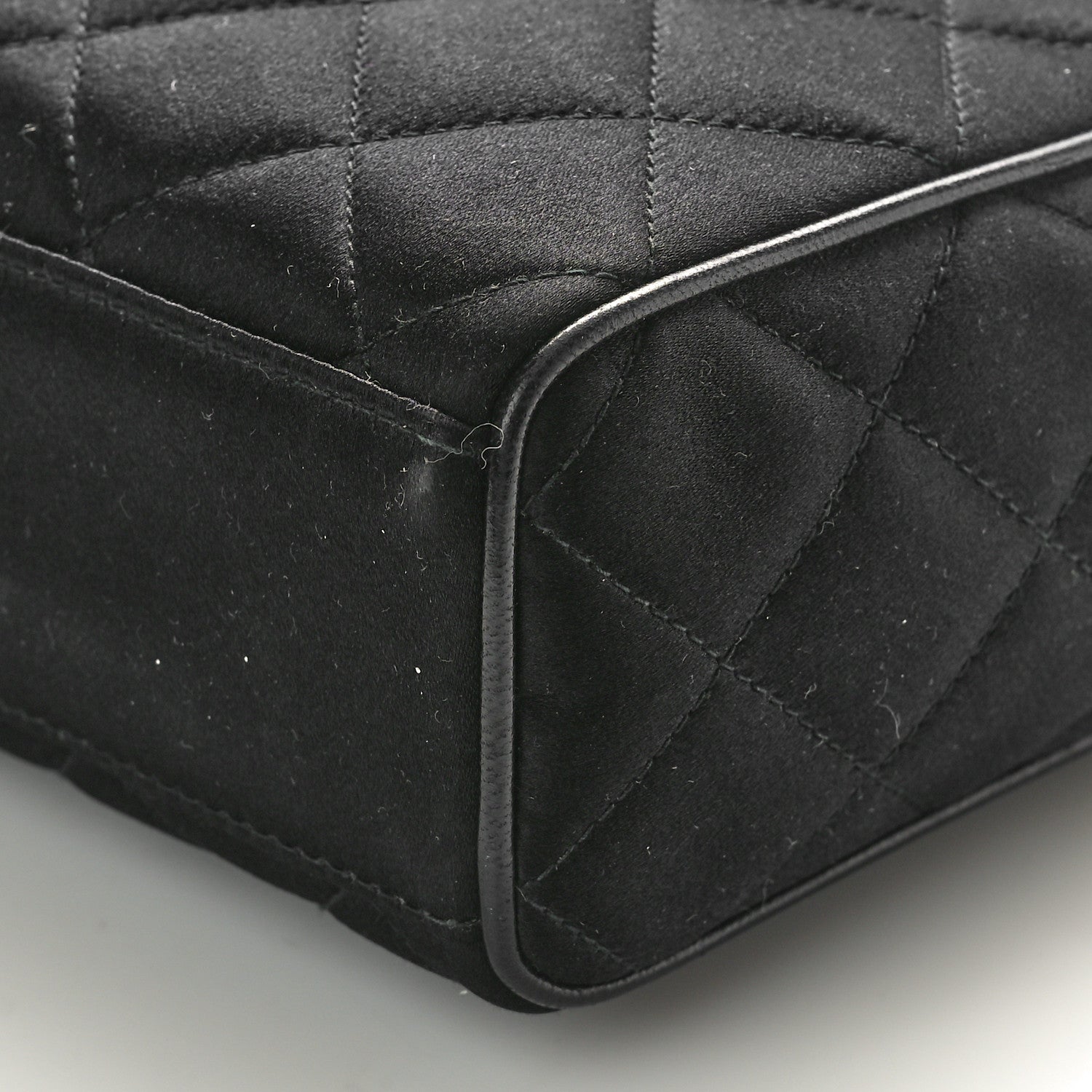 Chanel Satin Quilted Tassel Camera Case Black 10 of 10