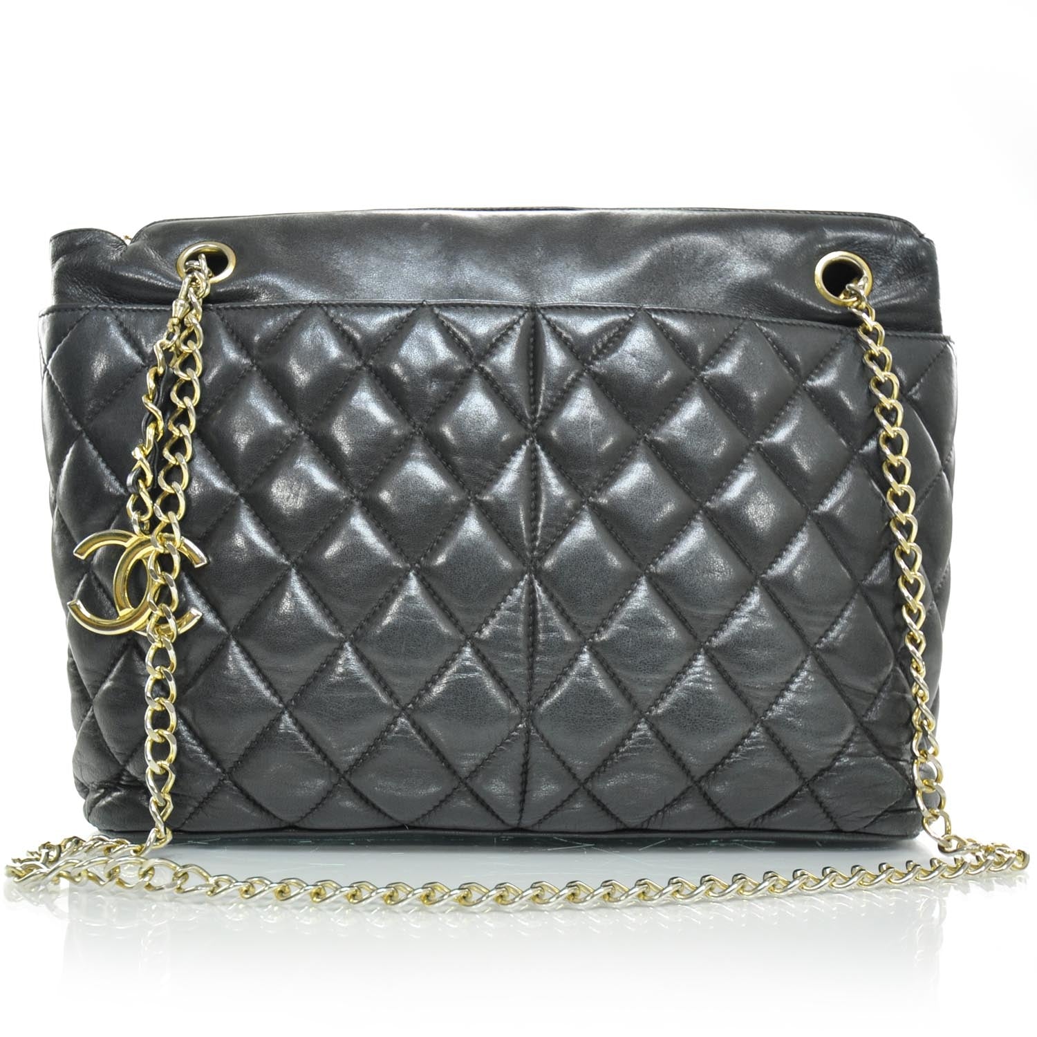 Chanel Lambskin Quilted Bag Black GHW 1 of 9