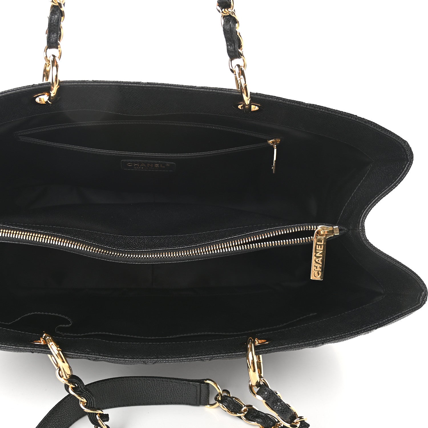 Chanel Caviar Quilted XL Grand Shopping Tote GST Black 5 of 10