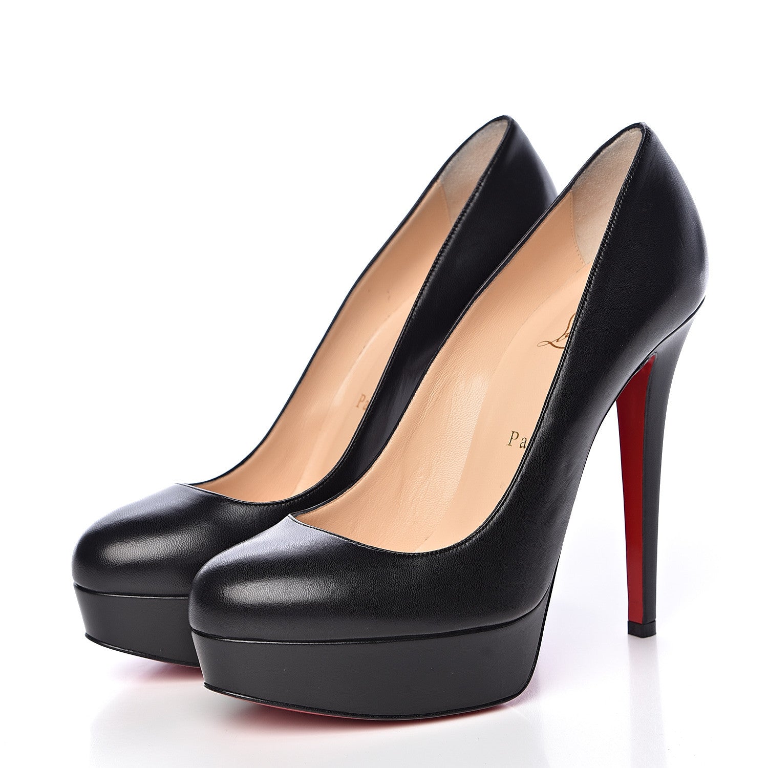 Christian Louboutin Kid Bianca 140 Pumps 38.5 Black 3 of 15