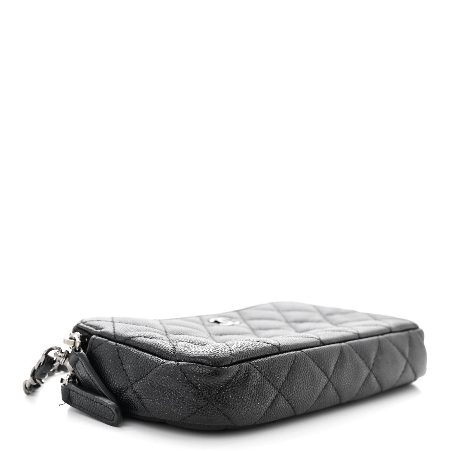 Chanel Iridescent Caviar Quilted Small Clutch With Chain Black 4 of 15