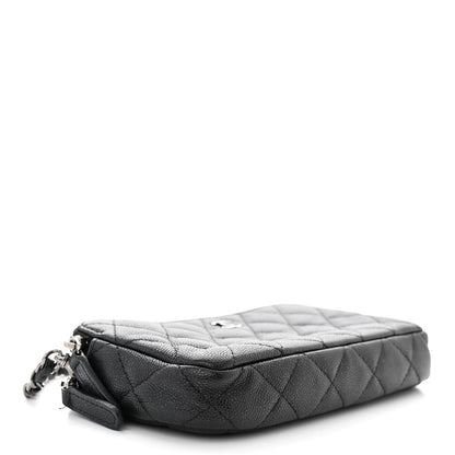 Chanel Iridescent Caviar Quilted Small Clutch With Chain Black 4 of 15
