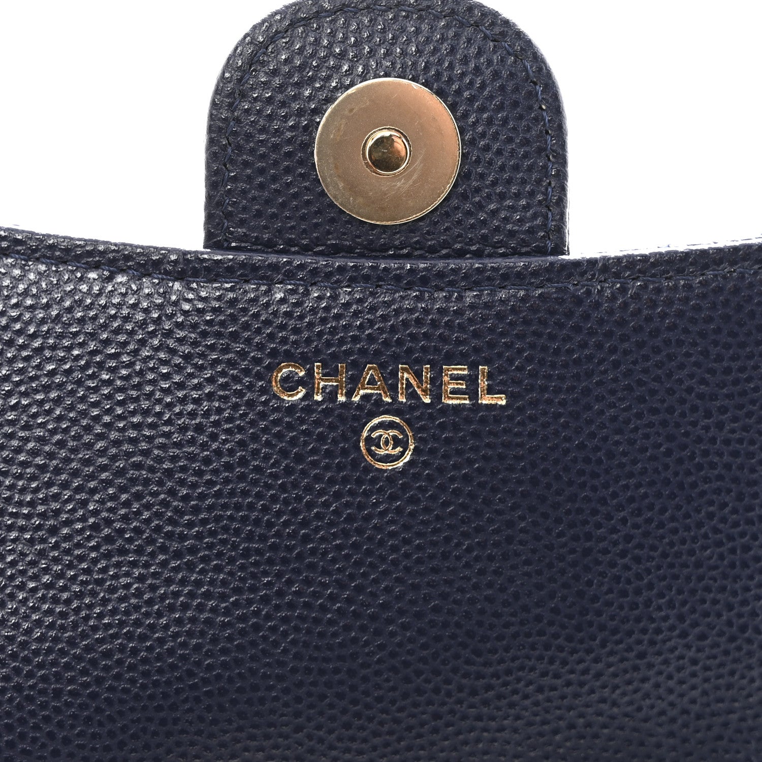 Chanel Caviar Quilted Flap Phone Holder With Chain Navy 7 of 13