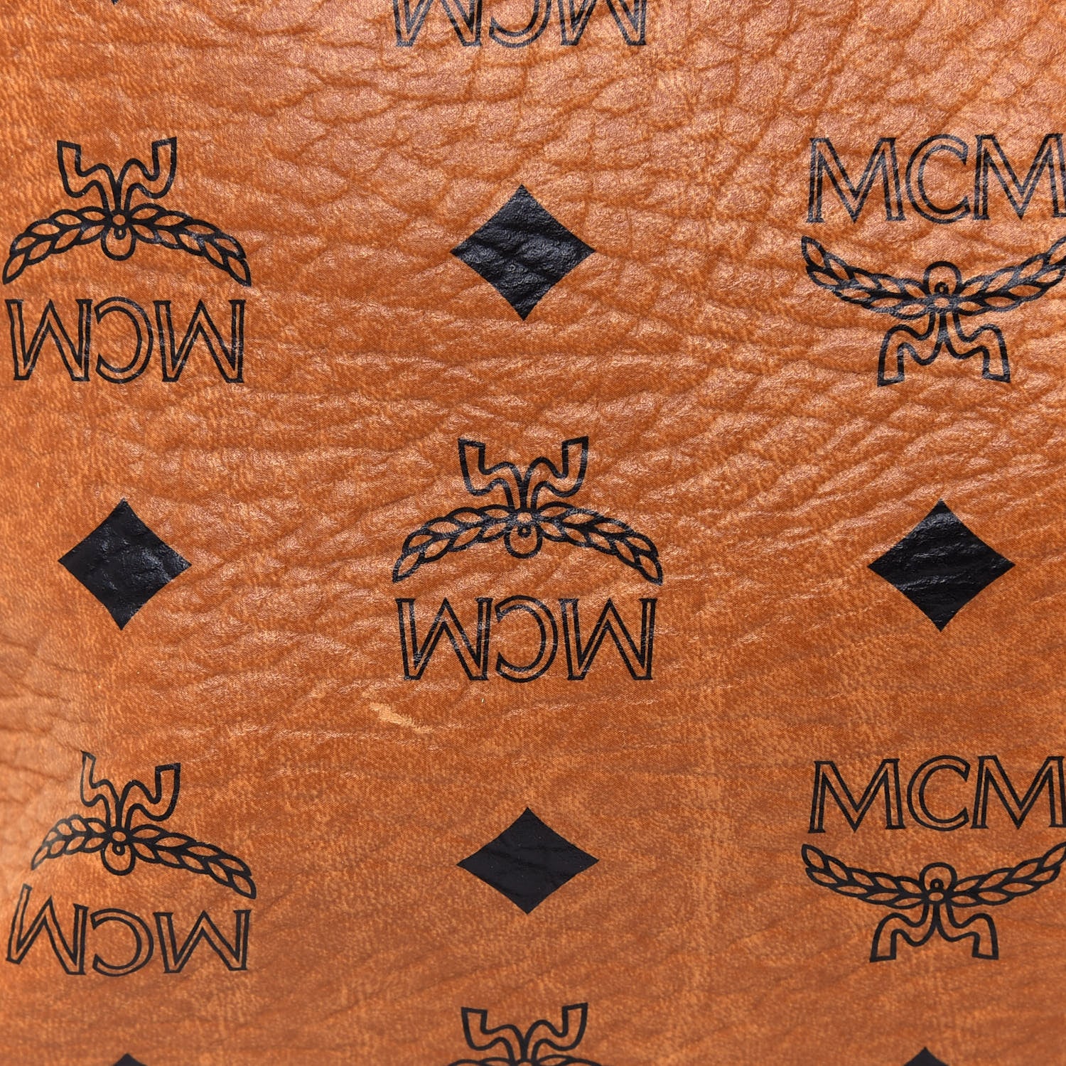 MCM Visetos Medium Liz Reversible Shopper Tote Cognac 20 of 21