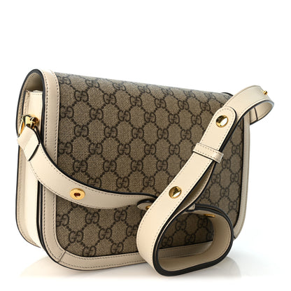 Gucci GG Supreme Monogram Horsebit 1955 Shoulder Bag Beige Mystic White 1 of 11