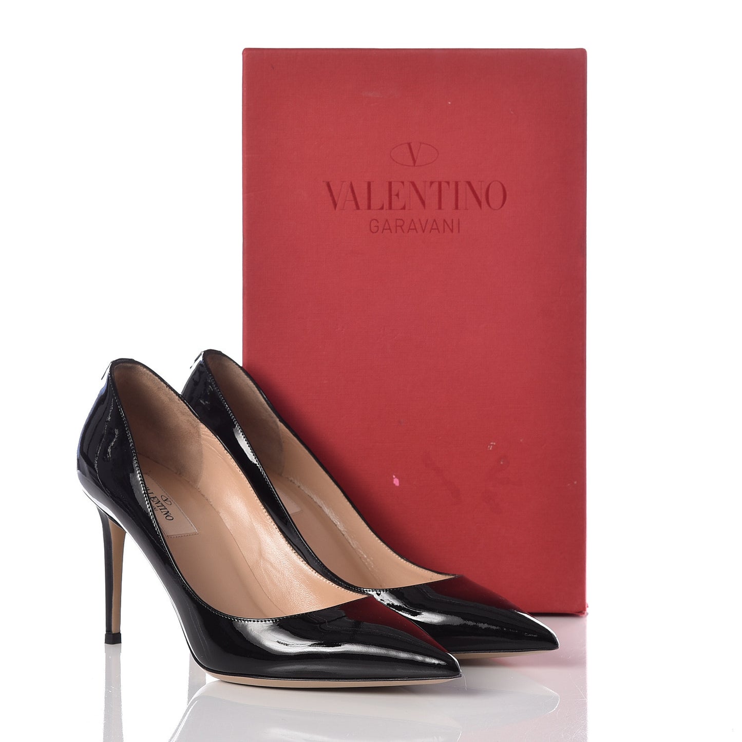 Patent Rockstud New Plain 85mm Pumps 38 Black