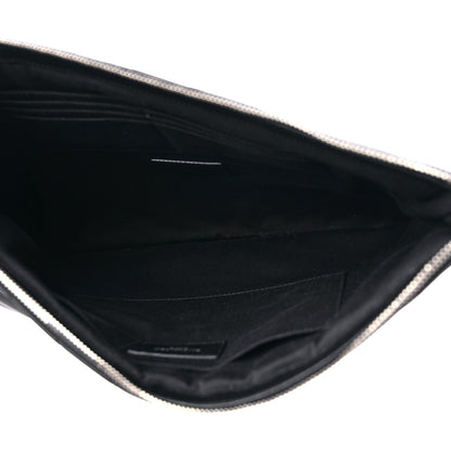 Saint Laurent Calfskin Matelasse Chevron Monogram Document Holder Black 5 of 9