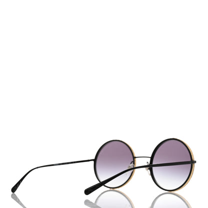 Chanel Metal Raffia Braided Round Sunglasses 4250 Black 4 of 8