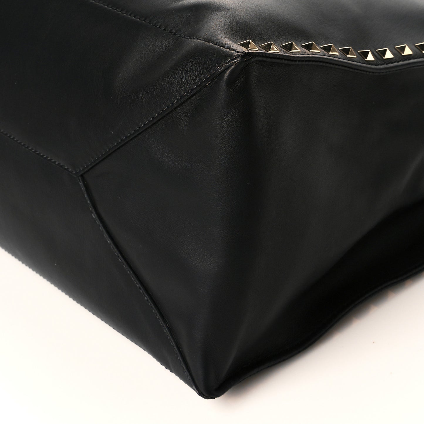 Nappa Medium Rockstud Soft Tote Black