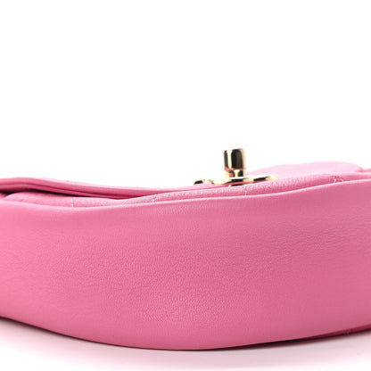 Chanel Goatskin Stitched Casual Trip Messenger Flap Pink 9 of 11