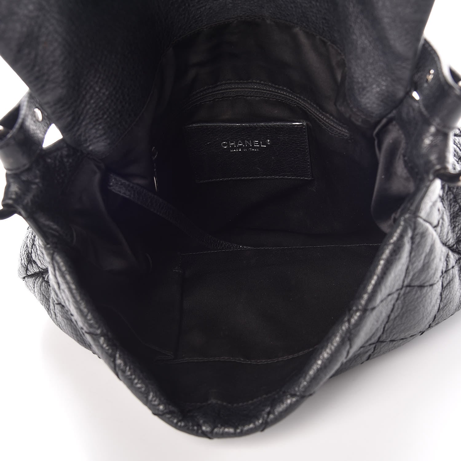 Chanel Glazed Calfskin Stitched XL On The Road Flap Black 5 of 11