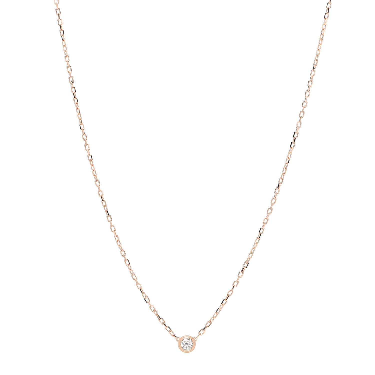Cartier 18K Pink Gold Diamond SM D'Amour Pendant Necklace 1 of 7