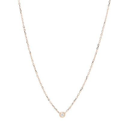 Cartier 18K Pink Gold Diamond SM D'Amour Pendant Necklace 1 of 7
