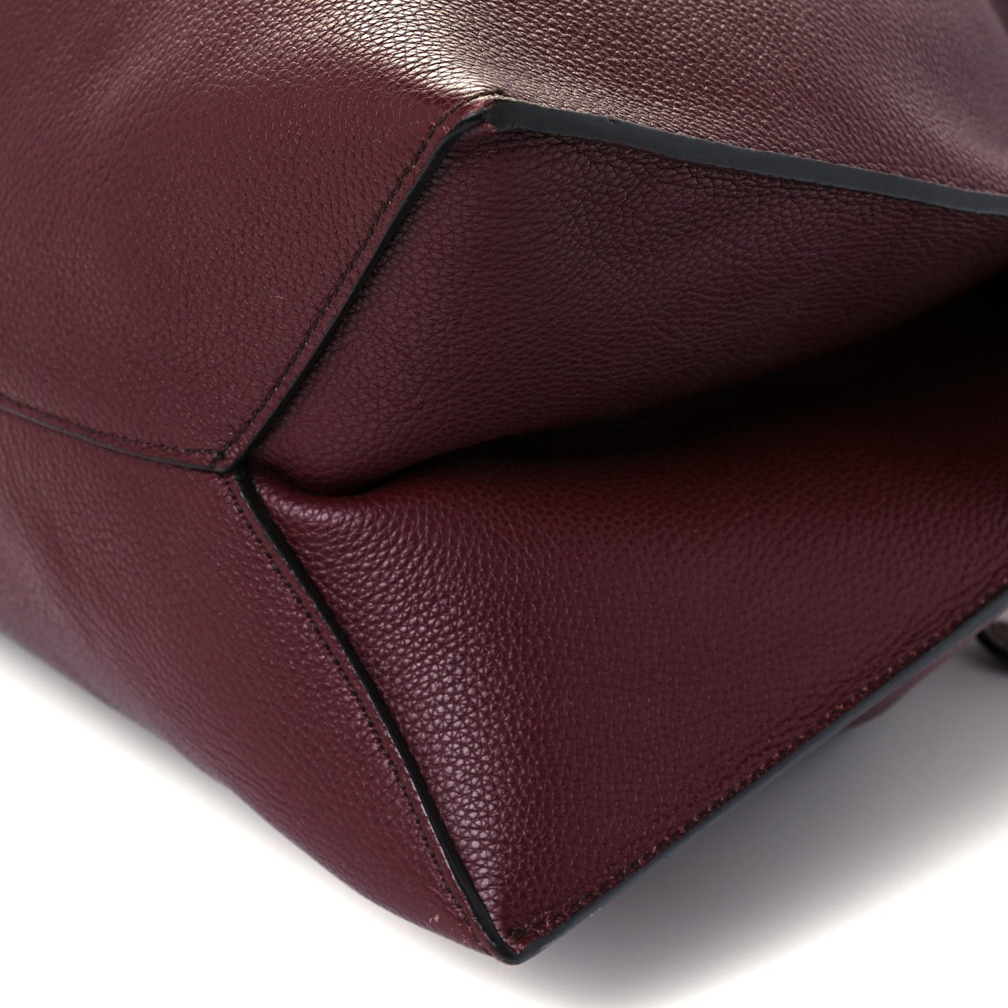 Grained Calfskin Small Tyndale Bucket Bag Burgundy