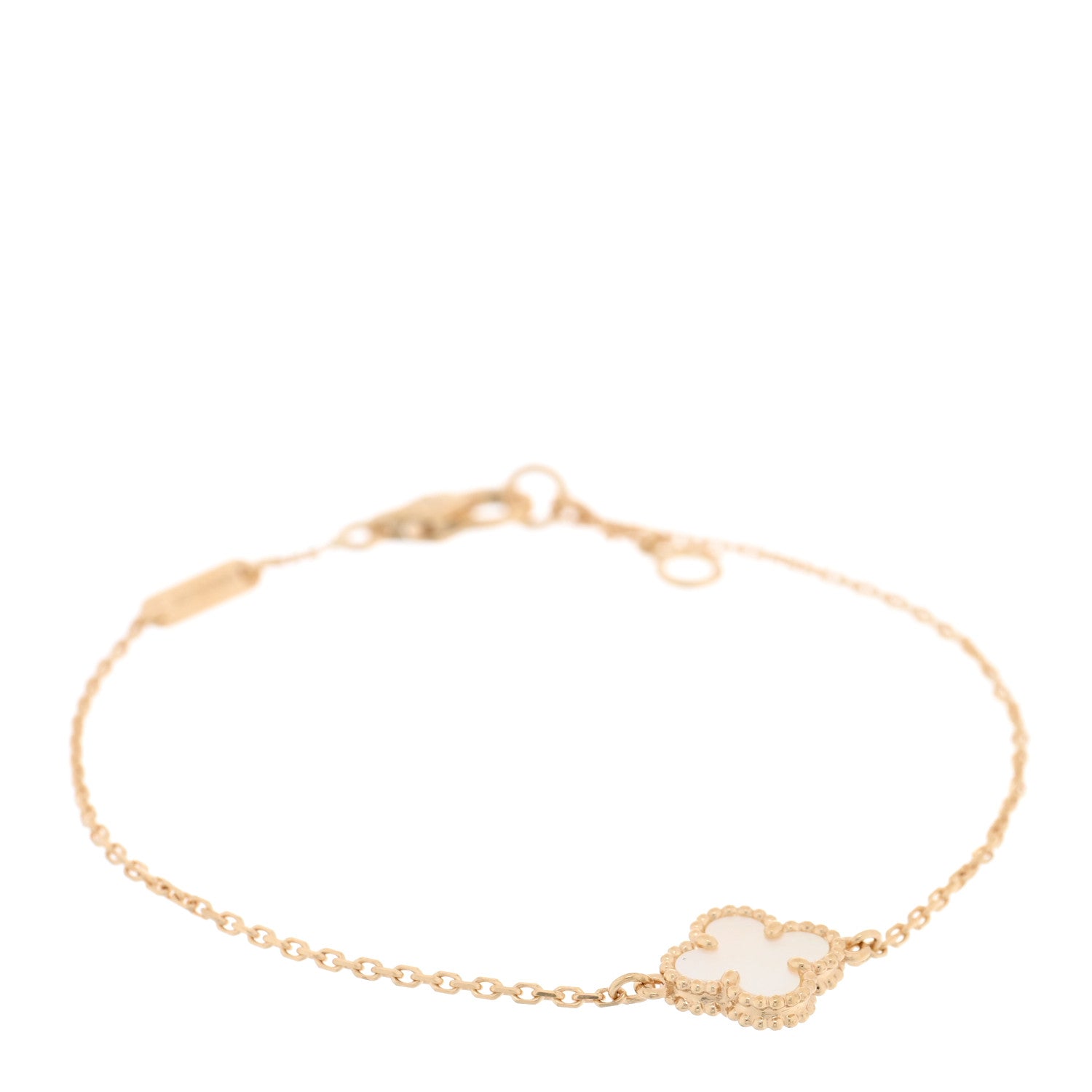 Van Cleef & Arpels 18K Yellow Gold Mother of Pearl Sweet Alhambra Bracelet 1 of 4