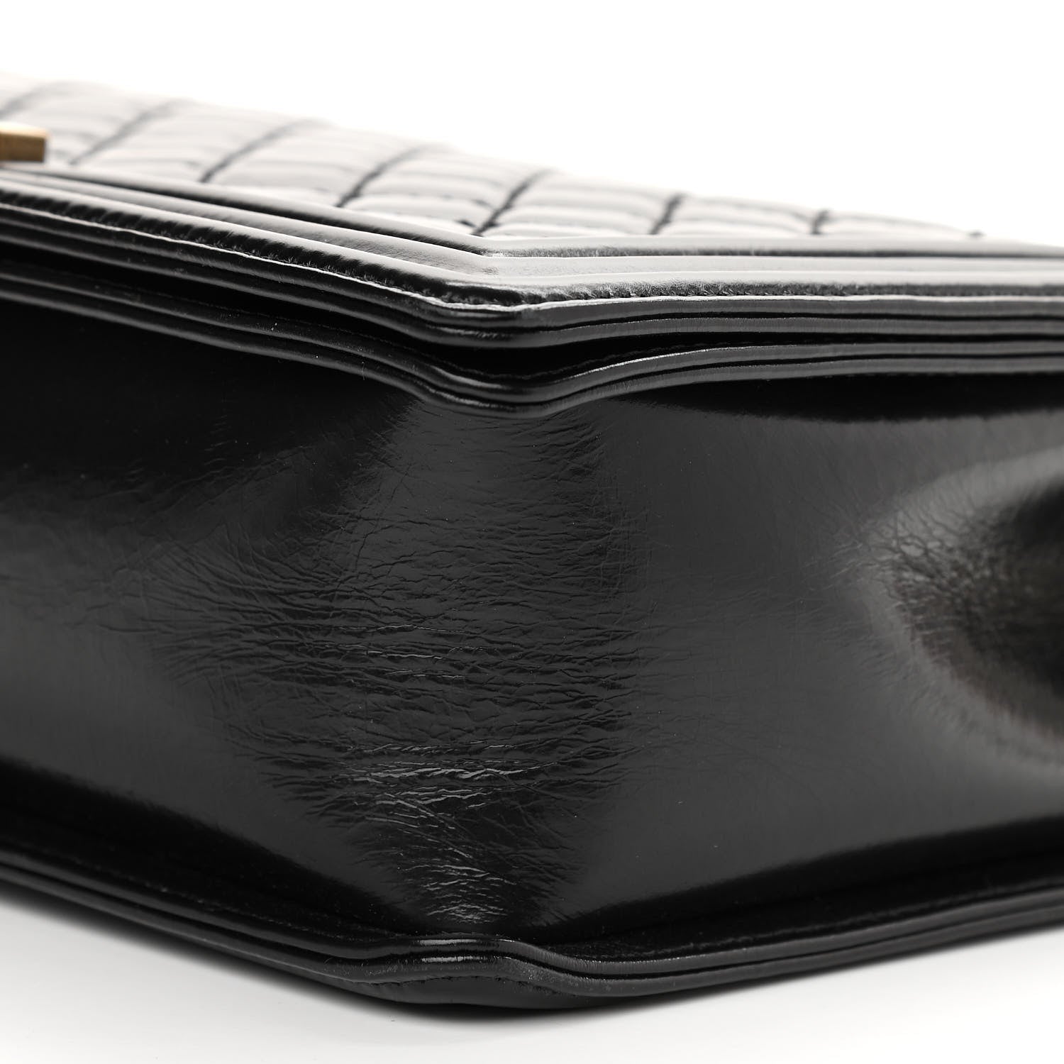Chanel Glazed Calfskin Quilted Large Boy Flap Black 10 of 10
