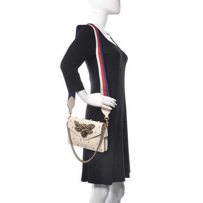 Gucci Nappa Pearl Studded Mini Queen Margaret Broadway Shoulder Bag Mystic White 2 of 16