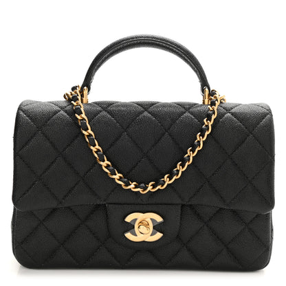 Chanel Caviar Quilted Mini Top Handle Rectangular Flap Black 1 of 11