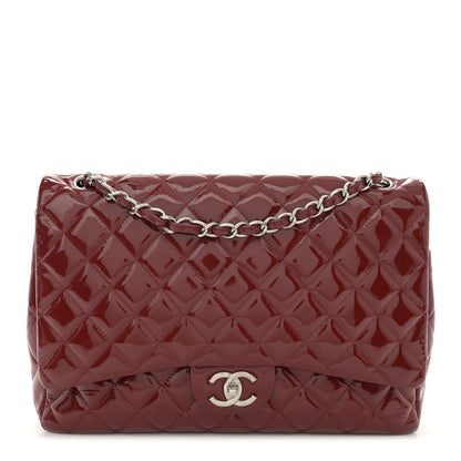 Chanel Patent Quilted Maxi Double Flap Red 1 of 14