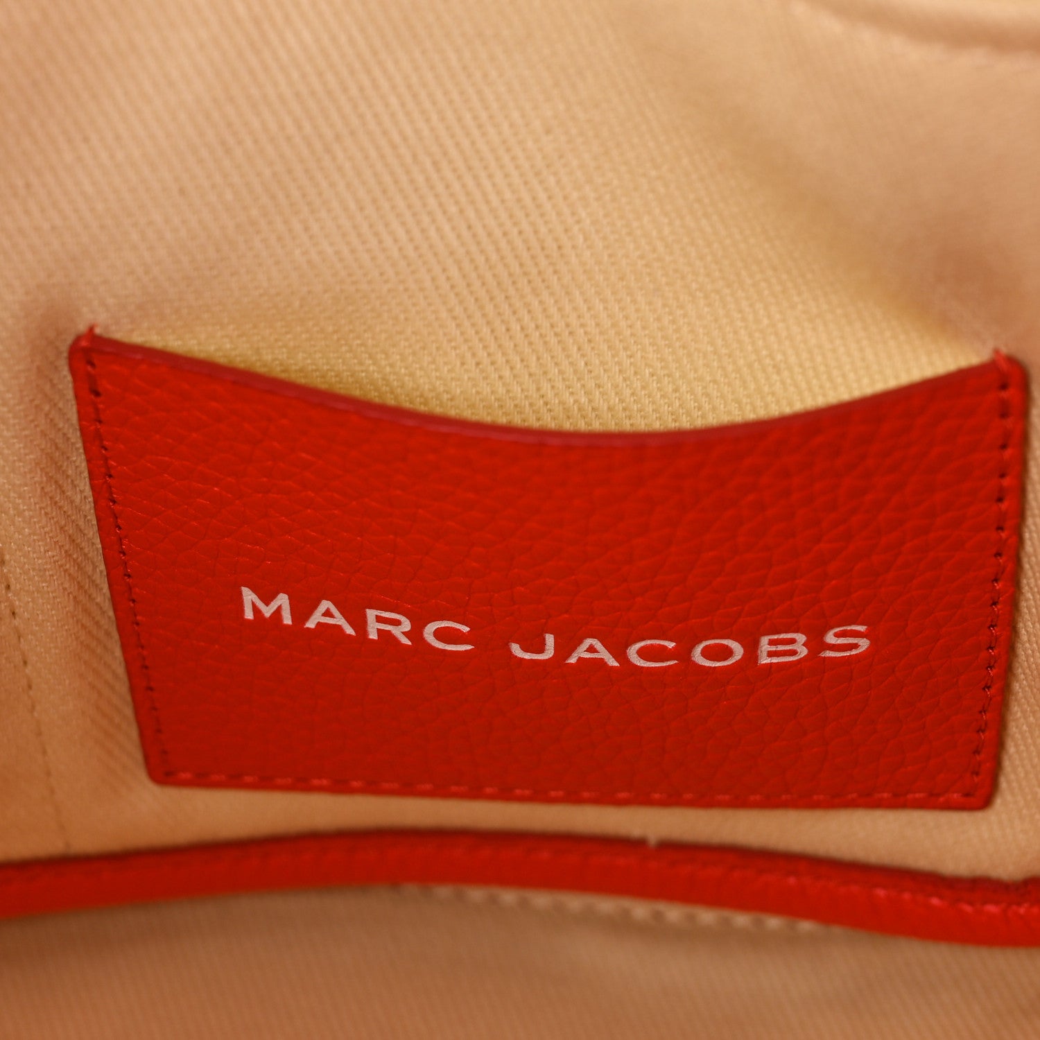 Marc Jacobs Grained Calfskin Medium The Tote Bag Red 6 of 8