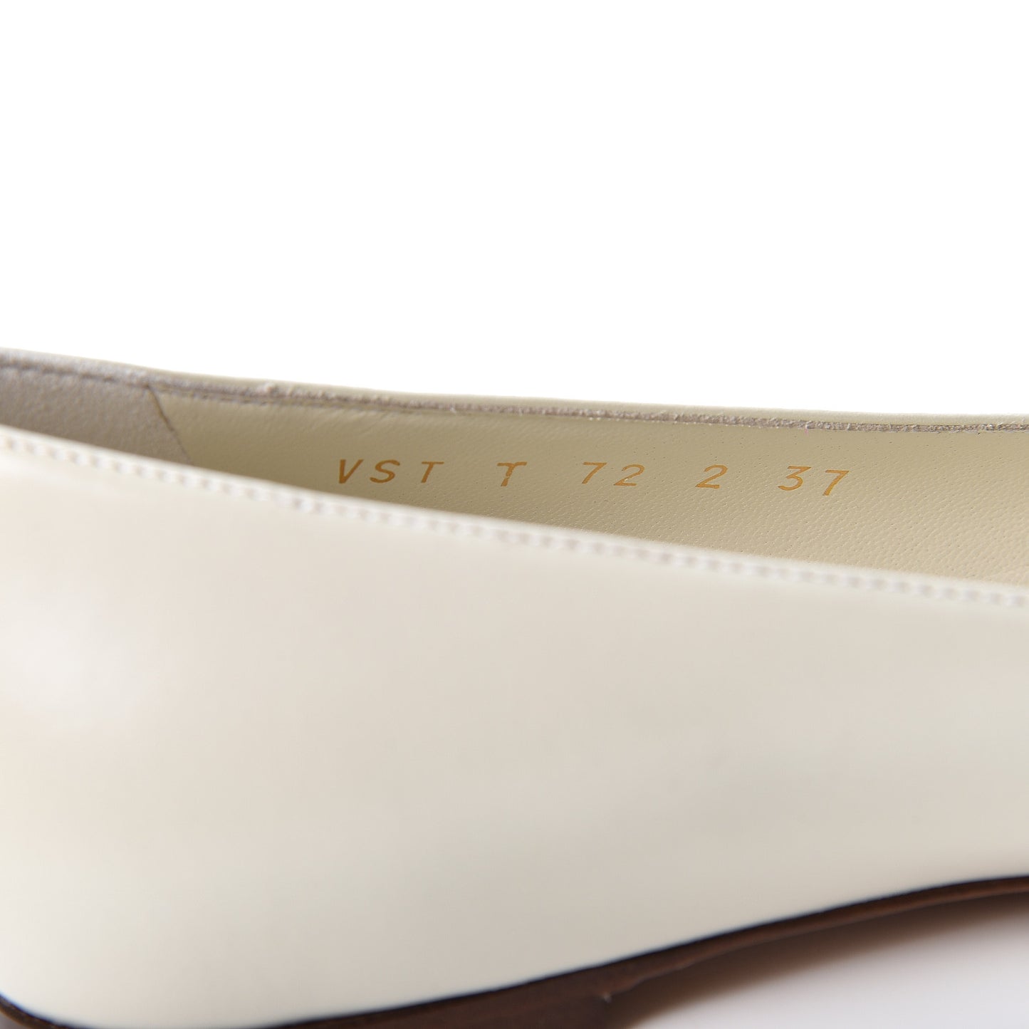 Nappa Vlogo Flats 37 Light Ivory