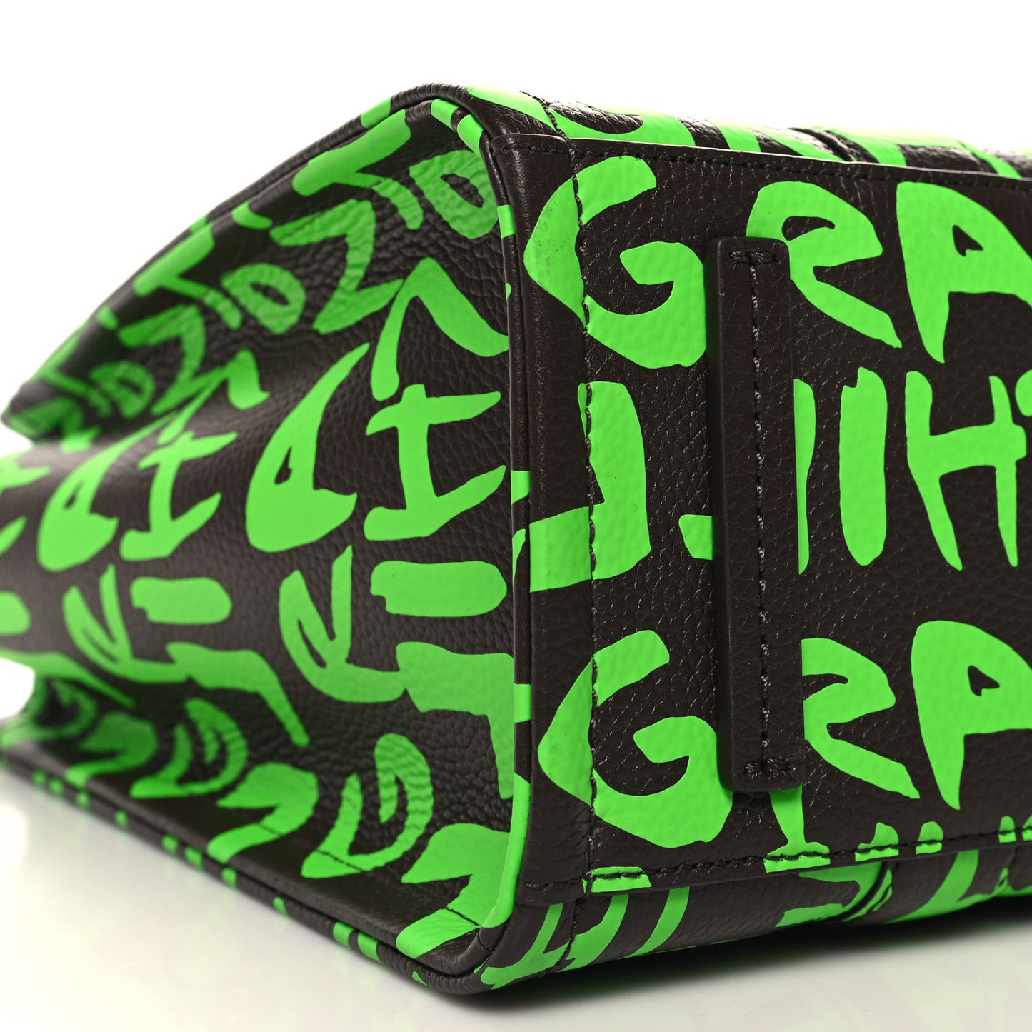 X STEPHEN SPROUSE Grained Calfskin Medium The Tote Bag Green