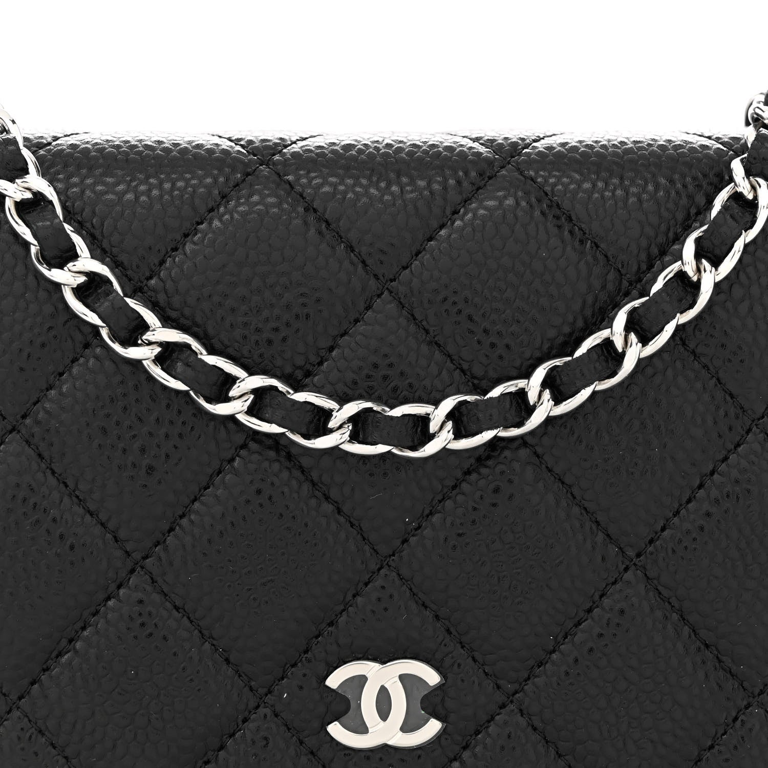 Chanel Caviar Quilted Wallet on Chain WOC Black 9 of 12