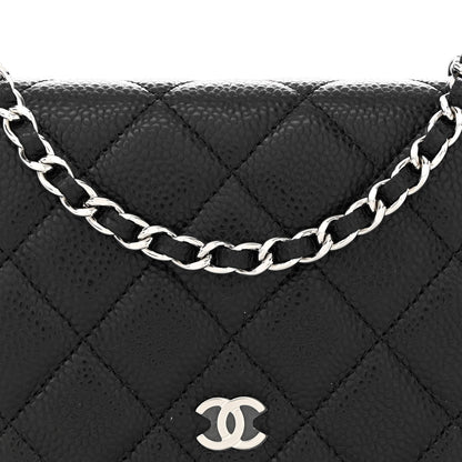 Chanel Caviar Quilted Wallet on Chain WOC Black 9 of 12