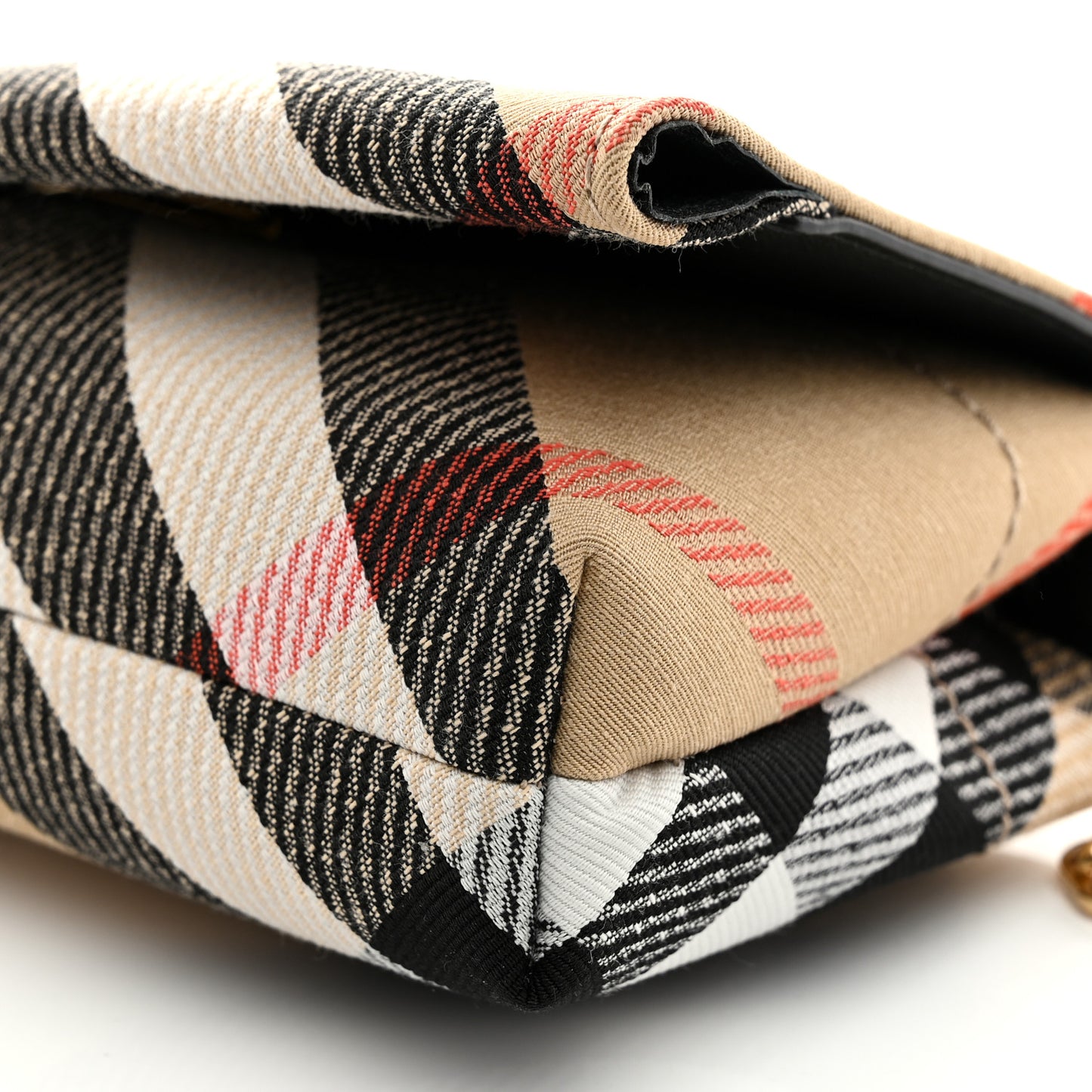 Jacquard Check Soft Snip Mini Chain Bag Sand