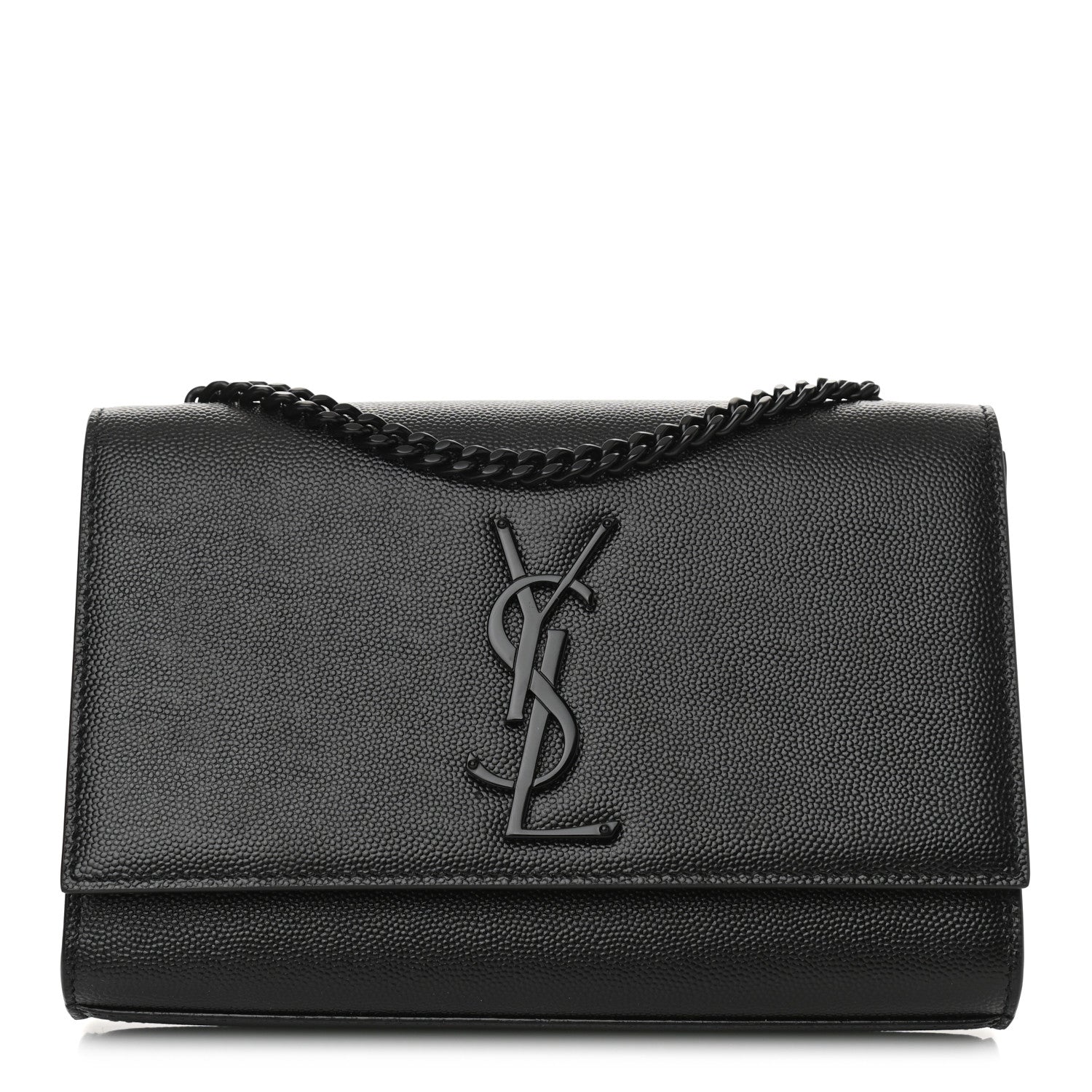 Saint Laurent Grain De Poudre Small Monogram Kate Satchel Black 1 of 9