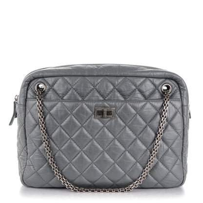 Chanel Aged Calfskin Quilted Large Reissue Camera Case Grey 1 of 7