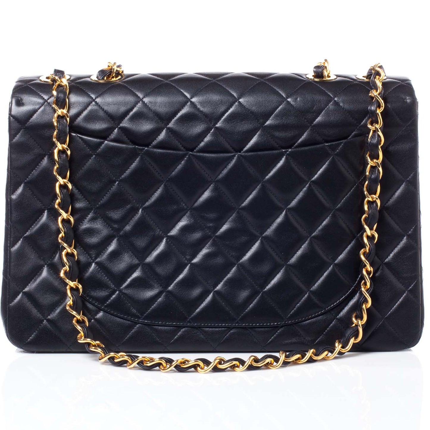 Lambskin XL Jumbo Flap Black